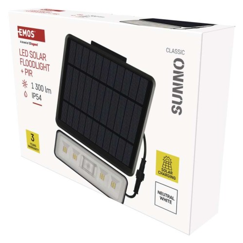 Applique LED Solare 4000K con Sensore... Applique LED Solare 4000K con Sensore...