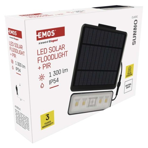 Applique LED Solare 4000K con Sensore... Applique LED Solare 4000K con Sensore...