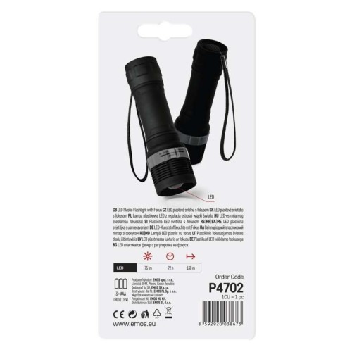 Torcia LED Compatta P4702 con Zoom 75... Torcia LED Compatta P4702 con Zoom 75...