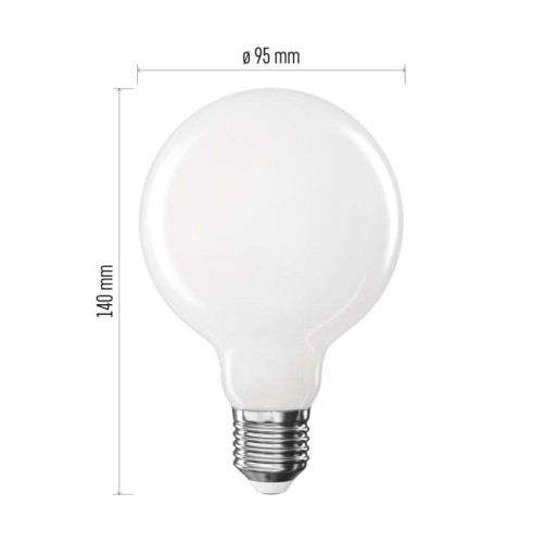Lampadina LED Filamento Globo G95 E27...