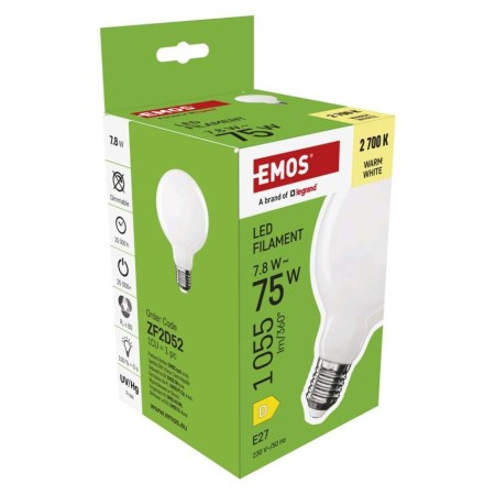 Lampadina LED Filamento Globo G95 E27 7.8W (75W) 1055lm 2700K Luce Calda | Emos ZF2D52