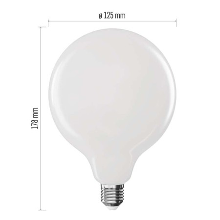 Lampadina LED Globo G125 E27 18W (150W) 2452lm 2700K Vetro Opale | Emos ZF2D82