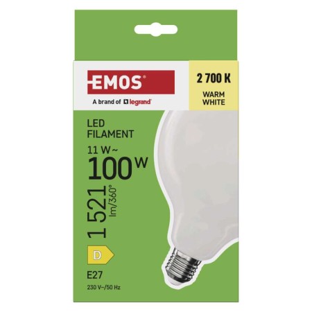 Lampadina LED Filamento Globo G125 E27 11W (100W) 1521lm 2700K Luce Calda | Emos ZF2D62