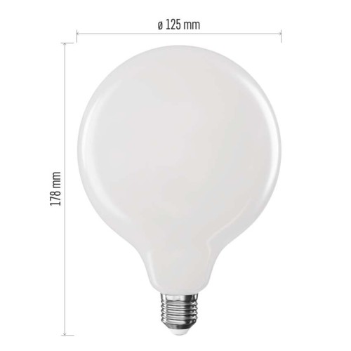 Lampadina LED Filamento Globo G125...