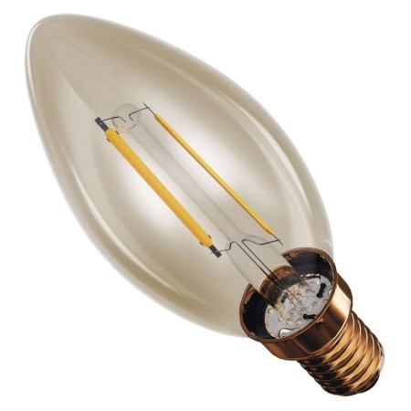 Lampadina LED Vintage Candela E14 2.5W (20W) 225lm 2200K Vetro Ambra | Emos Z53013