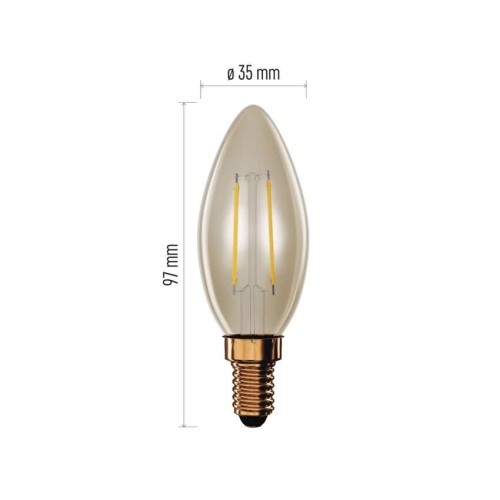 Lampadina LED Vintage Candela E14... Lampadina LED Vintage Candela E14...