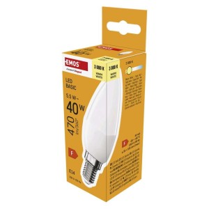 Lampadina LED Oliva E14 5.5W (40W) 470lm 3000K | Emos ZL3F22
