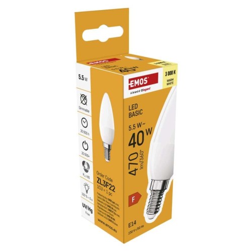Lampadina LED Oliva E14 5.5W (40W)... Lampadina LED Oliva E14 5.5W (40W)...