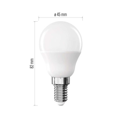 Lampadina LED Mini Globo E14 6.5W (60W) 806lm 2700K Luce Calda | Emos ZQ1E41