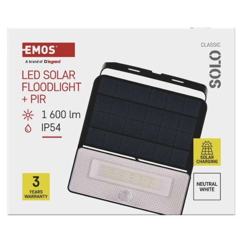 Applique LED Solare 4000K con Sensore... Applique LED Solare 4000K con Sensore...