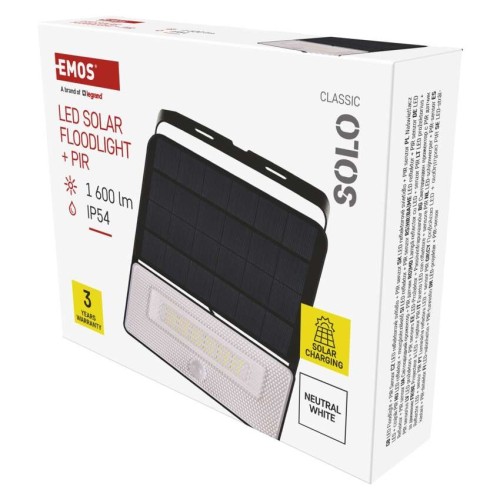 Applique LED Solare 4000K con Sensore... Applique LED Solare 4000K con Sensore...