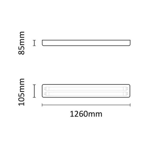 Plafoniera Stagna IP65 2x120cm... Plafoniera Stagna IP65 2x120cm...