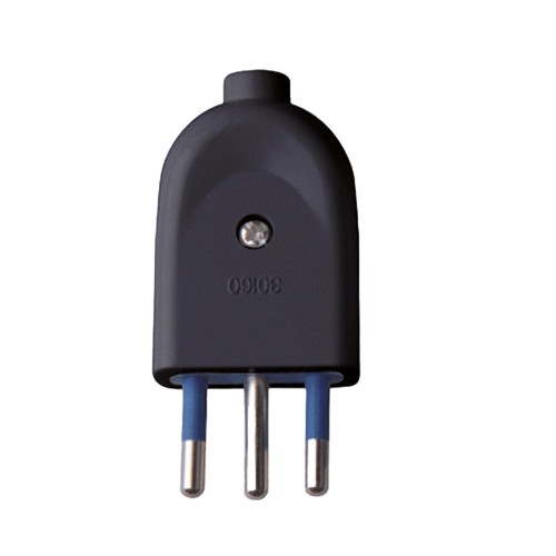 Spina Volante 10A Nera Ecova 33004