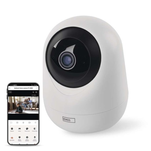 Telecamera IP EMOS H4060 4MP WiFi Smart con Rotazione 360° e Visione Notturna per Videosorveglianza Casa