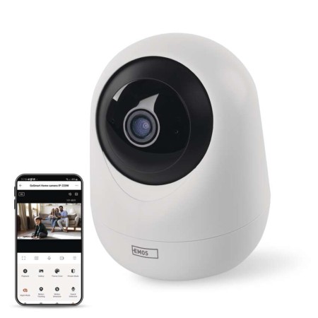 Telecamera IP EMOS H4060 4MP WiFi Smart con Rotazione 360° e Visione Notturna per Videosorveglianza Casa Telecamera IP EMOS H4060 4MP WiFi Smart con Rotazione 360° e Visione Notturna per Videosorveglianza Casa