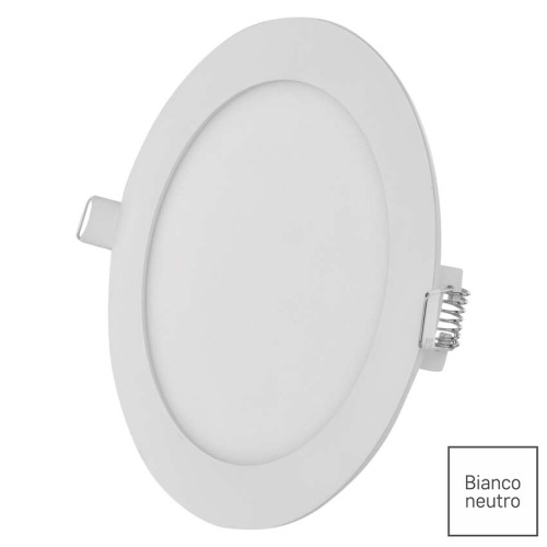 Pannello LED Rotondo Bianco da Incasso 12W 4000K 840lm IP40 Ø170mm | Stellar 99XLED611