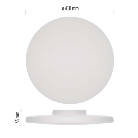 Plafoniera LED DIONI Bianca 32W/22W CCT 3000K 4000K 5700K IP55 Ø410mm | EMOS ZM7152