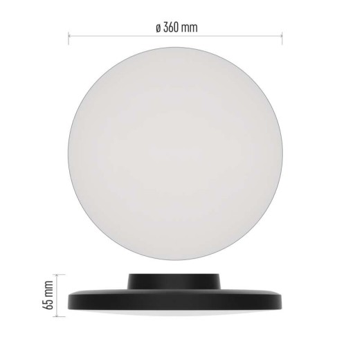 Plafoniera LED DIONI Nera 18W/13W CCT... Plafoniera LED DIONI Nera 18W/13W CCT...