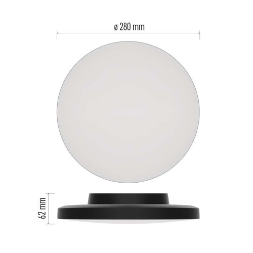 Plafoniera LED DIONI Nera 15W/10W CCT... Plafoniera LED DIONI Nera 15W/10W CCT...