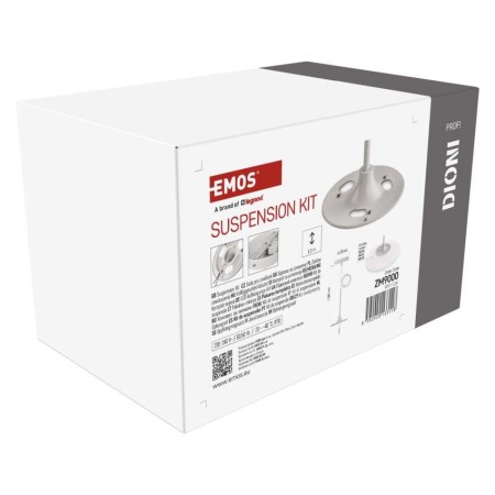 Kit di Sospensione Bianco per Plafoniere LED DIONI 1,5 m Ø120 mm | EMOS ZM9000