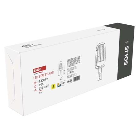 Armatura Stradale LED SOLIS 70W 8400lm 4000K IP65 Snodo Regolabile | EMOS ZO0704