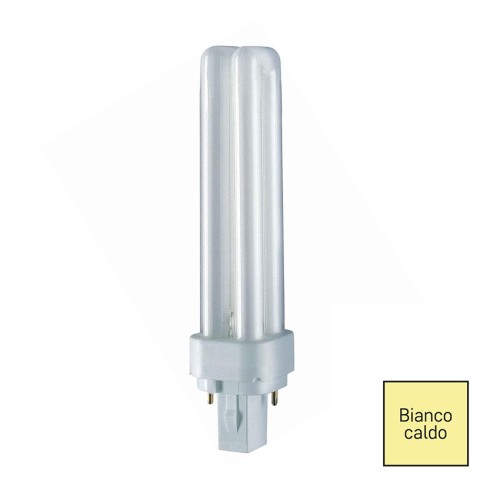 Lampadina Fluorescente G24D-2 18W 2 Pin 3000K