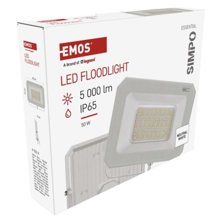 Faro LED SIMPO 50W 5000lm 4000K Colore Bianco| EMOS ZS2243W