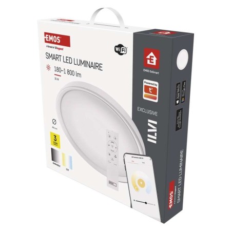 Plafoniera LED Smart GoSmart Rotonda 30W (110W) CCT Dimmerabile WiFi 1800lm | Emos ZM5191