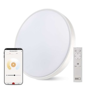 Plafoniera LED Smart EMOS GoSmart 45W (160W), Dimmerabile, CCT 2700–6500K, Controllo WiFi e Vocale