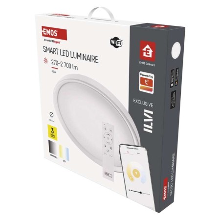 Plafoniera LED Smart GoSmart Rotonda 45W (160W) CCT Dimmerabile WiFi 2700lm | Emos ZM5192