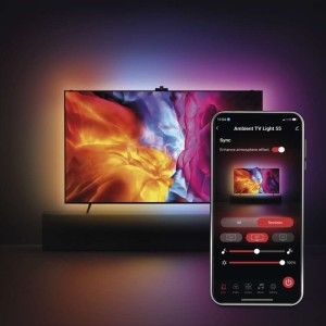 Illuminazione LED Ambient GoSmart ZTV55 - Retroilluminazione RGBIC con controllo smart e protezione occhi per TV da 55''.