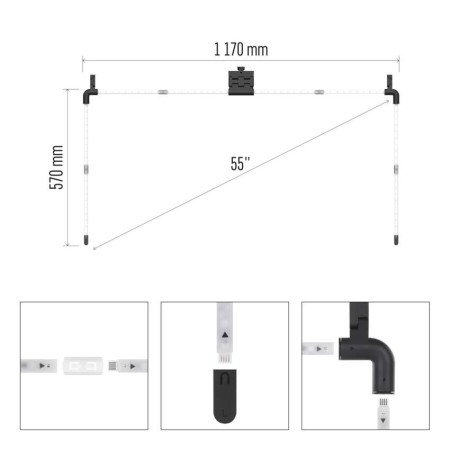 lluminazione LED GoSmart Ambient per TV 55" con Sincronizzazione HD | EMOS ZTV55