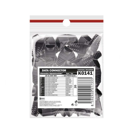 Protezione nera per spina RJ45 confezione 20pz