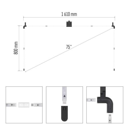 lluminazione LED GoSmart Ambient per TV 75" con Sincronizzazione HD | EMOS ZTV75