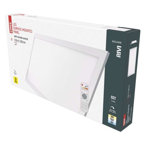 Pannello LED EMOS ZM5172 rettangolare 30x60 CCT dimmerabile per cucina, saloni e ambienti moderni.