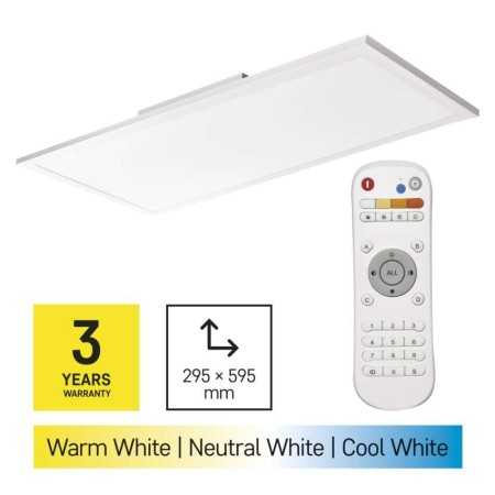 Pannello LED Rivi 30x60 CCT Dimmerabile 25W con Telecomando | EMOS ZM5172