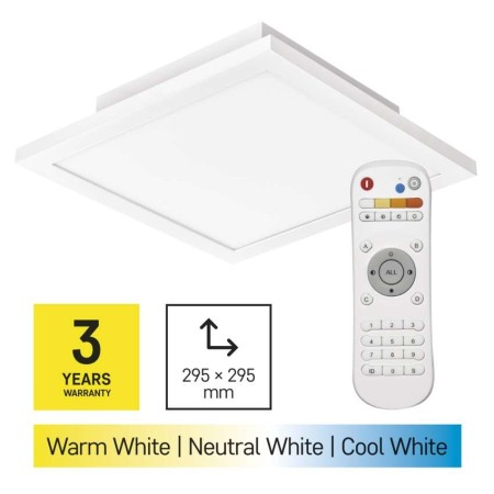 Pannello LED Rivi 30x30 CCT Dimmerabile 20W con Telecomando | EMOS ZM5171