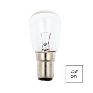 Lampadina Segnaletica Ba15d 24V 25W P28x60mm Chiara | Schiefer 156339800