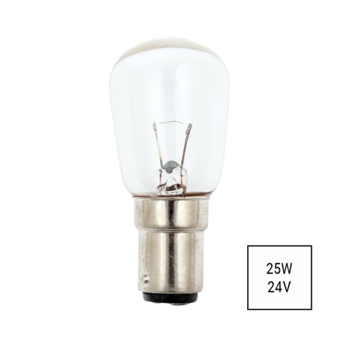 Lampadina Segnaletica Ba15d 24V 25W P28x60mm Chiara | Schiefer 156339800