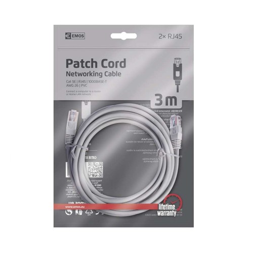 CAVO DI RETE PATCH 3mt CAT5E NON... CAVO DI RETE PATCH 3mt CAT5E NON...