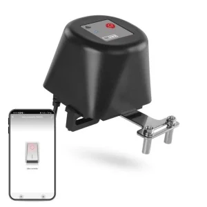 Attuatore valvola smart EMOS P5640S ZigBee bianco montato su valvola