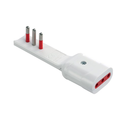 Adattatore Ultrapiatto Bianco 10A ROSI RS7710B per spazi ristretti
