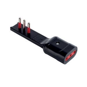 Adattatore Ultrapiatto Nero 10A ROSI RS7710N per spazi ristretti