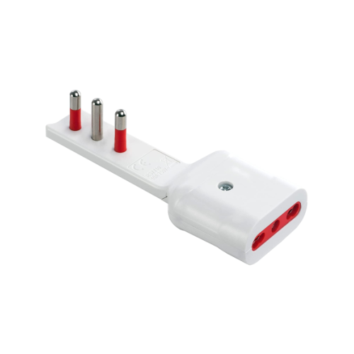 Adattatore Ultrapiatto Bianco 16A ROSI RS7711B per spazi ristretti