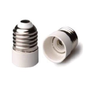 Adattatore Portalampada Convertitore da E27 a E14 Bianco