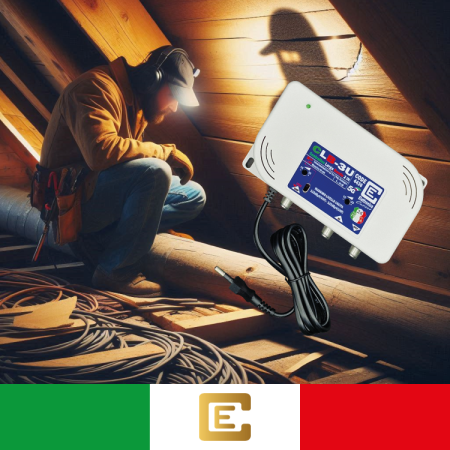 Centralino Sottotetto Larga Banda 2 Ingressi 1 Uscita 35dB con Filtro 5G | CLB-3U