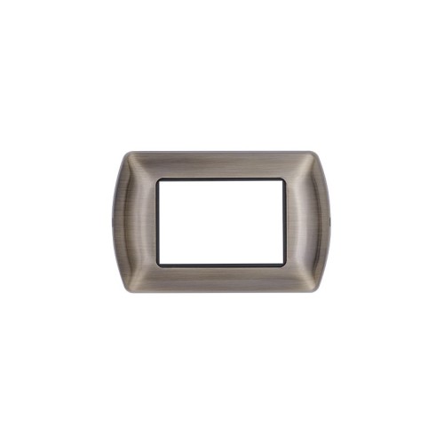 Placca metallo 3 posti bronzo compatibile Living - Mapam 8803-09