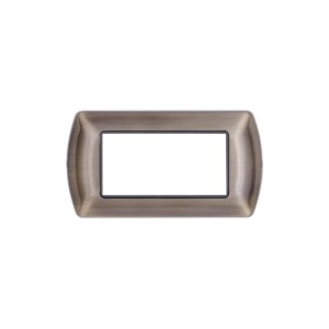 Placca metallo 4 posti bronzo compatibile Living - Mapam 8804-09