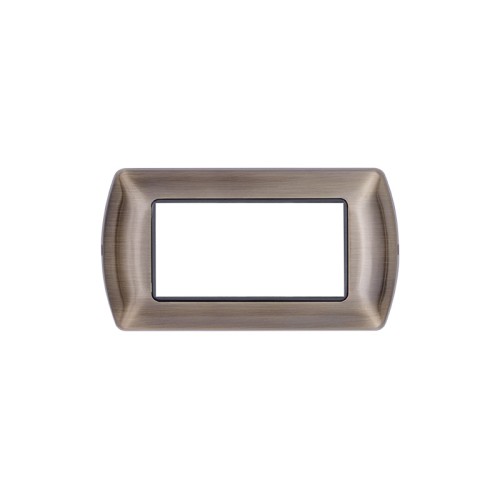 Placca metallo 4 posti bronzo compatibile Living - Mapam 8804-09