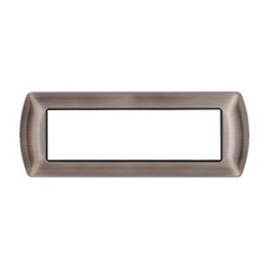 Placca metallo 7 posti bronzo compatibile Living - Mapam 8807-09